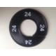 Maatring 9cm zwart/wit 24 